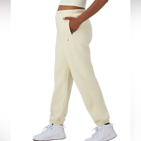 CHAMPION REVERSE WEAVE SWEATPANTS C LOGO SAND - S - Picture 2 of 7